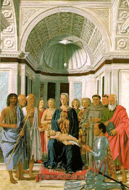 Piero della Francesca Madonna and Child with Saints oil painting image